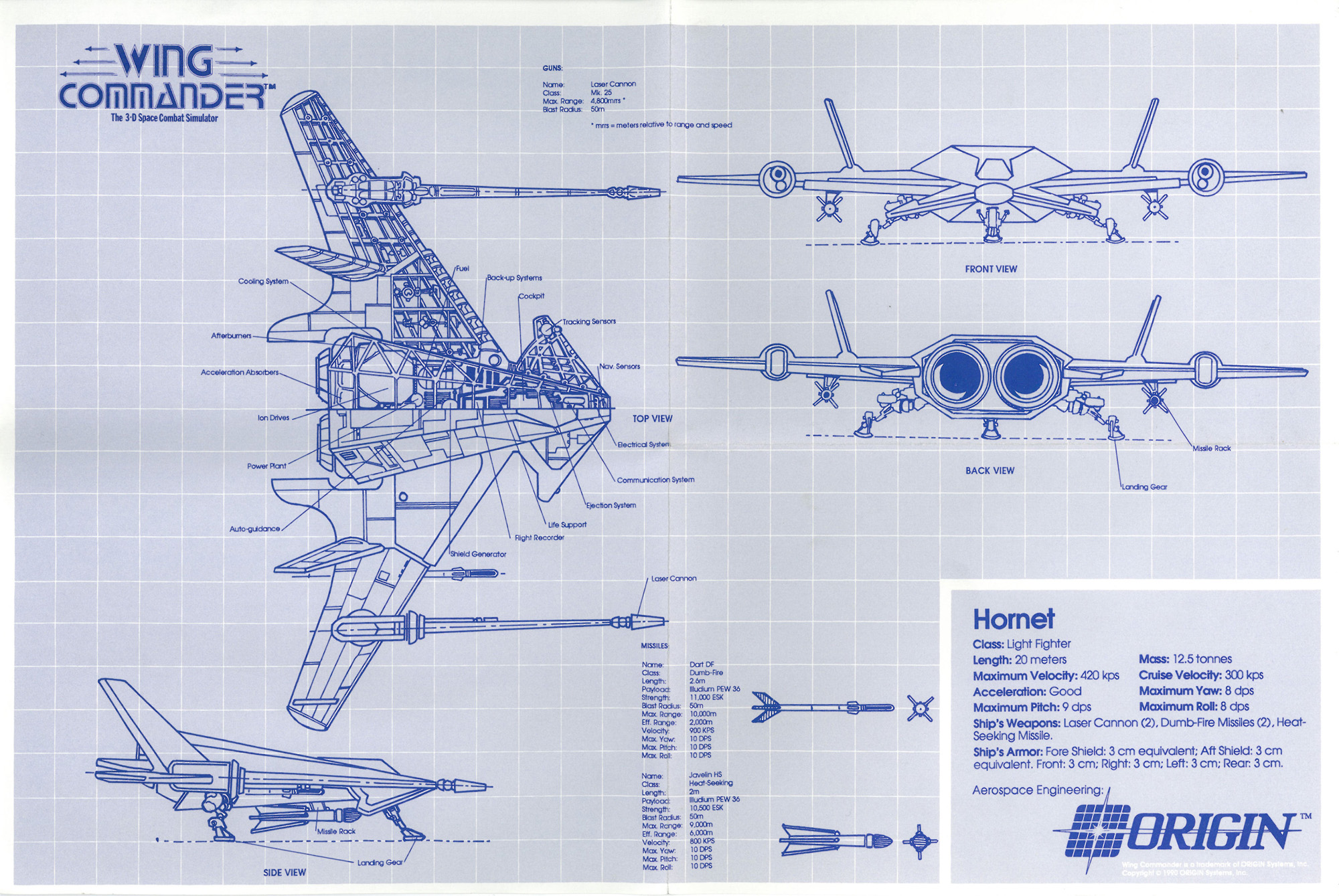 Wing Commander Ship Blueprints jpg DJ OldGames